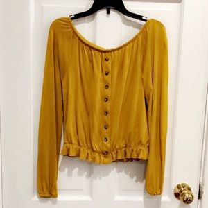 Yellow H&M Off the Shoulder Top